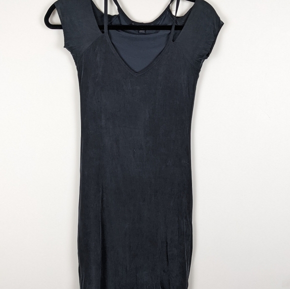 ALL Saints 100% Silk Black Mini Dress XS - Picture 6 of 14